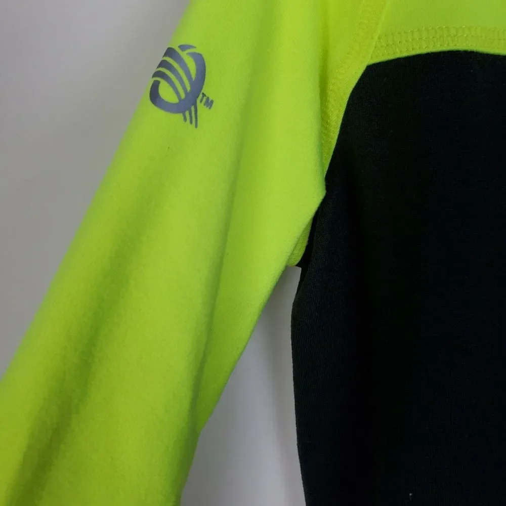 Osh Kosh Boys Reflective‎ 1/4 Zip Top Size 3T Neon Yellow Black